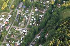 Oblique view of Odenwald Camping in the district Krumbach in Limbach in the state Baden-Wuerttemberg, Germany