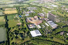 District Lerchenberg in Mainz in the state Rhineland-Palatinate, Germany from above