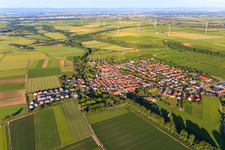 View of the town from the northwest in Mörstadt in the state Rhineland-Palatinate, Germany