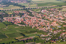 Town View of the streets and houses of the residential areas in Pfeddersheim in the state Rhineland-Palatinate, Germany
