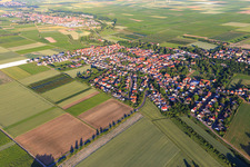 View of the town from the west in Offstein in the state Rhineland-Palatinate, Germany
