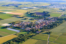 View of the town from the northeast in Obersülzen in the state Rhineland-Palatinate, Germany