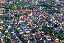 Aerial view of Freinsheim in the state Rhineland-Palatinate, Germany