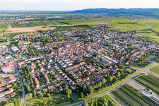 Aerial photograpy of Freinsheim in the state Rhineland-Palatinate, Germany