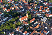 Church building of the protestantic church of Maria in the village of in Erpolzheim in the state Rhineland-Palatinate, Germany