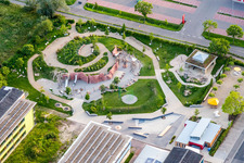 Aerial view of Playground alla hopp! in Deidesheim in the state Rhineland-Palatinate, Germany