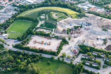 Site of heaped landfill Gerst Recyclinghof in Neustadt an der Weinstrasse in the state Rhineland-Palatinate, Germany