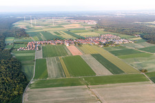 District Hayna in Herxheim bei Landau in the state Rhineland-Palatinate, Germany viewn from the air