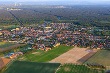 Aerial view of City view from the north in Kandel in the state Rhineland-Palatinate, Germany