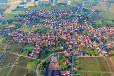 Wine-growing village from the north in Oberotterbach in the state Rhineland-Palatinate, Germany