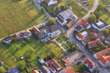 Aerial view of Castle Oberotterbach in Oberotterbach in the state Rhineland-Palatinate, Germany