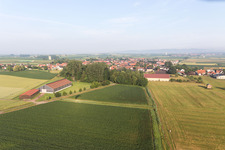 Salmbach in the state Bas-Rhin, France viewn from the air