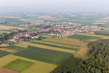 Niederlauterbach in the state Bas-Rhin, France seen from a drone