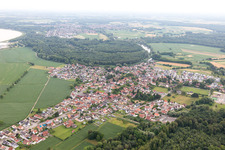 Aerial view of Dalhunden in the state Bas-Rhin, France