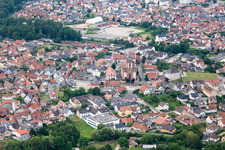 Soufflenheim in the state Bas-Rhin, France from above