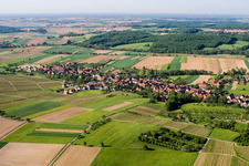 Drone recording of Cleebourg in the state Bas-Rhin, France