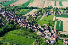 Cleebourg in the state Bas-Rhin, France from the drone perspective