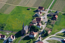 Cleebourg in the state Bas-Rhin, France seen from a drone