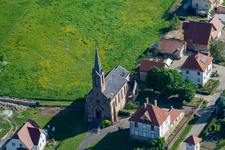 Church building in the village of in Cleebourg in Grand Est, France