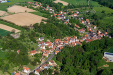 Aerial view of Birlenbach in Drachenbronn-Birlenbach in the state Bas-Rhin, France