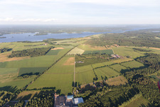 Aerial view of Grimslöv in the state Kronobergs län, Sweden