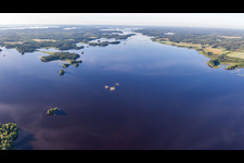 Aerial view of Skäggalösa in the state Kronoberg, Sweden