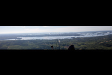 Panorama in Flogmyran in the state Kronoberg, Sweden