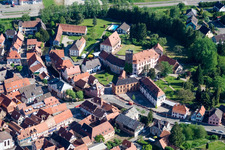 Wœrth in the state Bas-Rhin, France seen from above