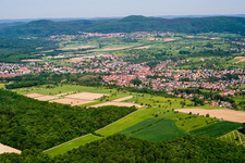 Reichshoffen in the state Bas-Rhin, France from a drone