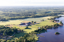 Skäggalösa in the state Kronoberg, Sweden from a drone