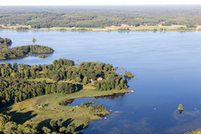Skäggalösa in the state Kronoberg, Sweden seen from a drone
