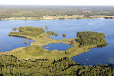 Aerial view of Hårestorp in the state Kronoberg, Sweden