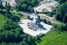 Gumbrechtshoffen in the state Bas-Rhin, France from the drone perspective