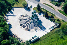 Gumbrechtshoffen in the state Bas-Rhin, France from a drone