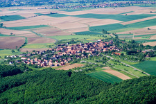 Oblique view of Engwiller in the state Bas-Rhin, France