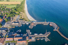 Drone image of Borre in the state Zealand, Denmark