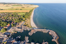 Borre in the state Zealand, Denmark from the drone perspective