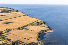 Borre in the state Zealand, Denmark seen from a drone