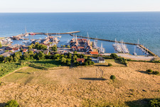 Drone image of Borre in the state Zealand, Denmark