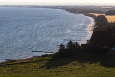 Borre in the state Zealand, Denmark seen from a drone