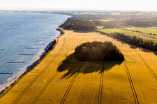Aerial photograpy of Borre in the state Zealand, Denmark