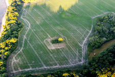 Borre in the state Zealand, Denmark from the drone perspective
