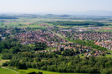 Aerial view of Ingwiller in the state Bas-Rhin, France