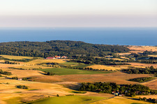 Aerial view of Borre in the state Zealand, Denmark