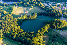 Bird's eye view of (DK), Møns Klint Resort and Camping in Borre in the state Zealand, Denmark