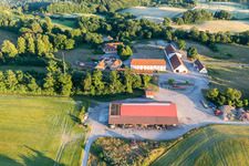 Klintholm Mon (DK), Klintholm Gods in Borre in the state Zealand, Denmark from the plane