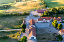 Klintholm Mon (DK), Klintholm Gods in Borre in the state Zealand, Denmark from a drone