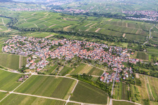 District Wollmesheim in Landau in der Pfalz in the state Rhineland-Palatinate, Germany from above