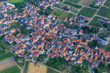 Overview of the town from the south in Frankweiler in the state Rhineland-Palatinate, Germany