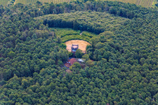 Victory and Peace Monument in Edenkoben in the state Rhineland-Palatinate, Germany from above